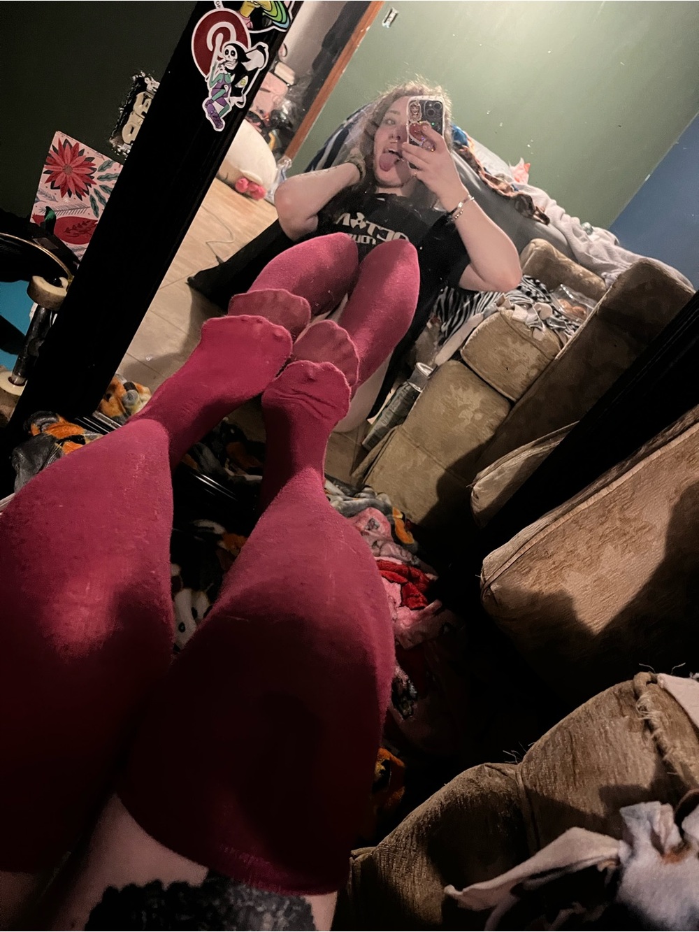 Brand New Womens Knee High Socks in Deep Burgundy